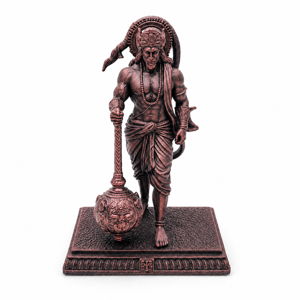 Hanuman Ji Idol with Gada – Antique Copper