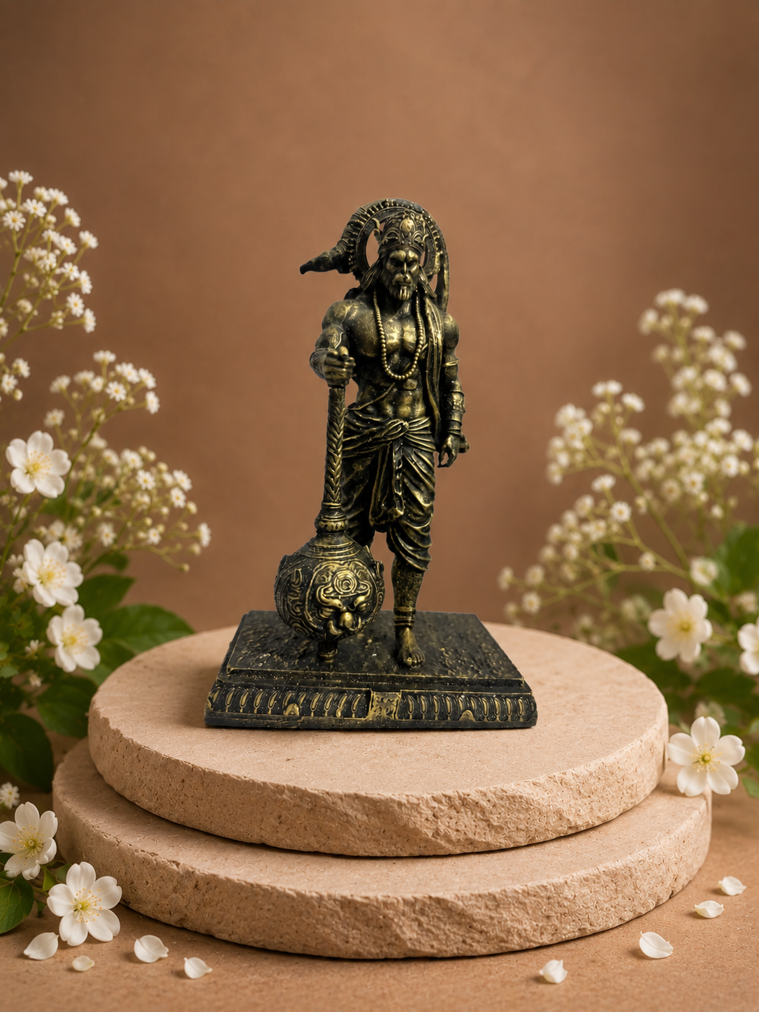 Ram Bhakt Hanuman Ji Idol with Gada – side detail view | Shri Prabhudham