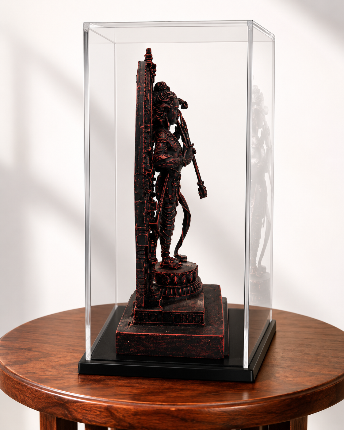 Shri Ram Ji Idol with Acrylic Box – antique finish detail | Shri Prabhudham
