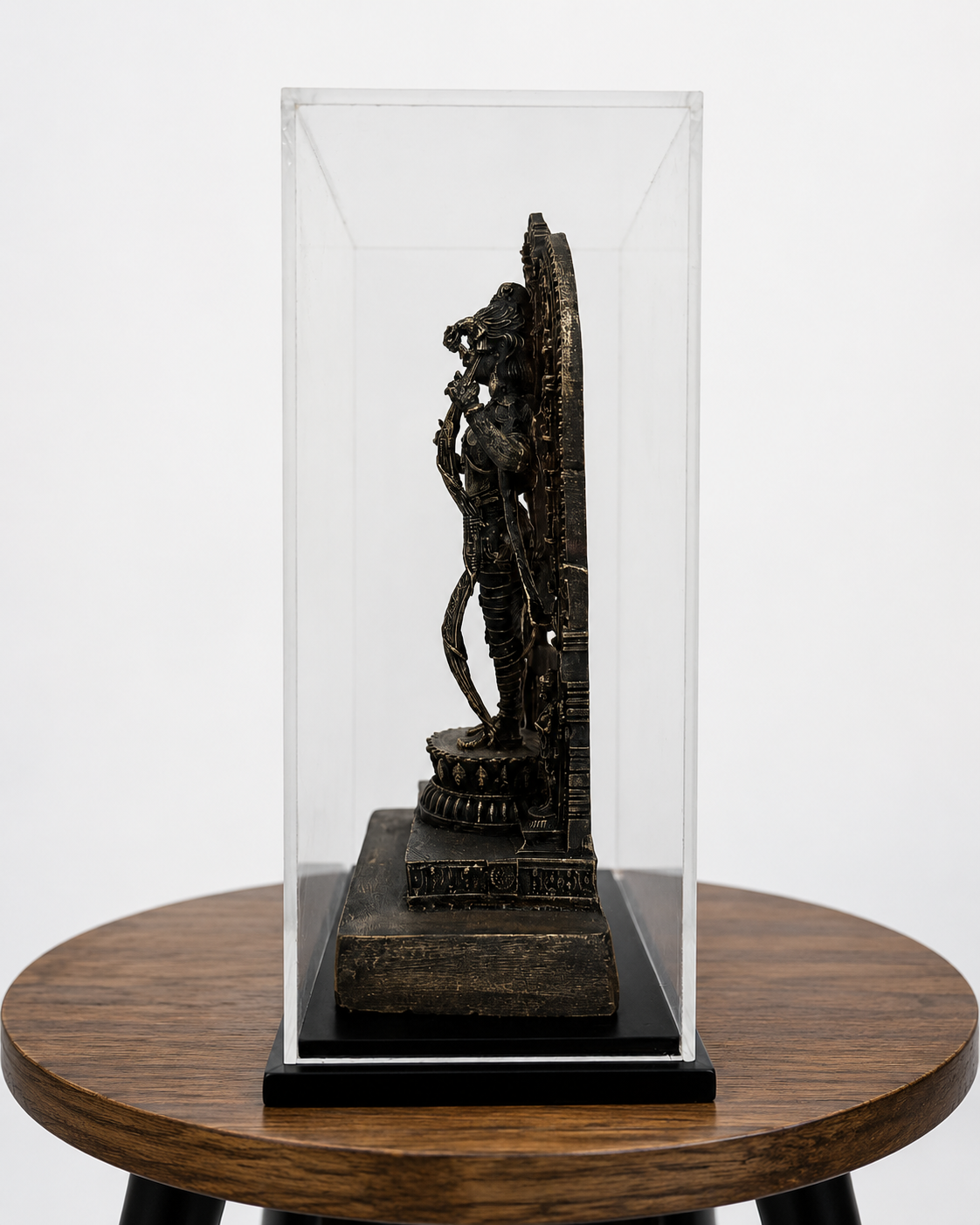 Shri Ram Ji Idol with Acrylic Box – antique finish detail | Shri Prabhudham