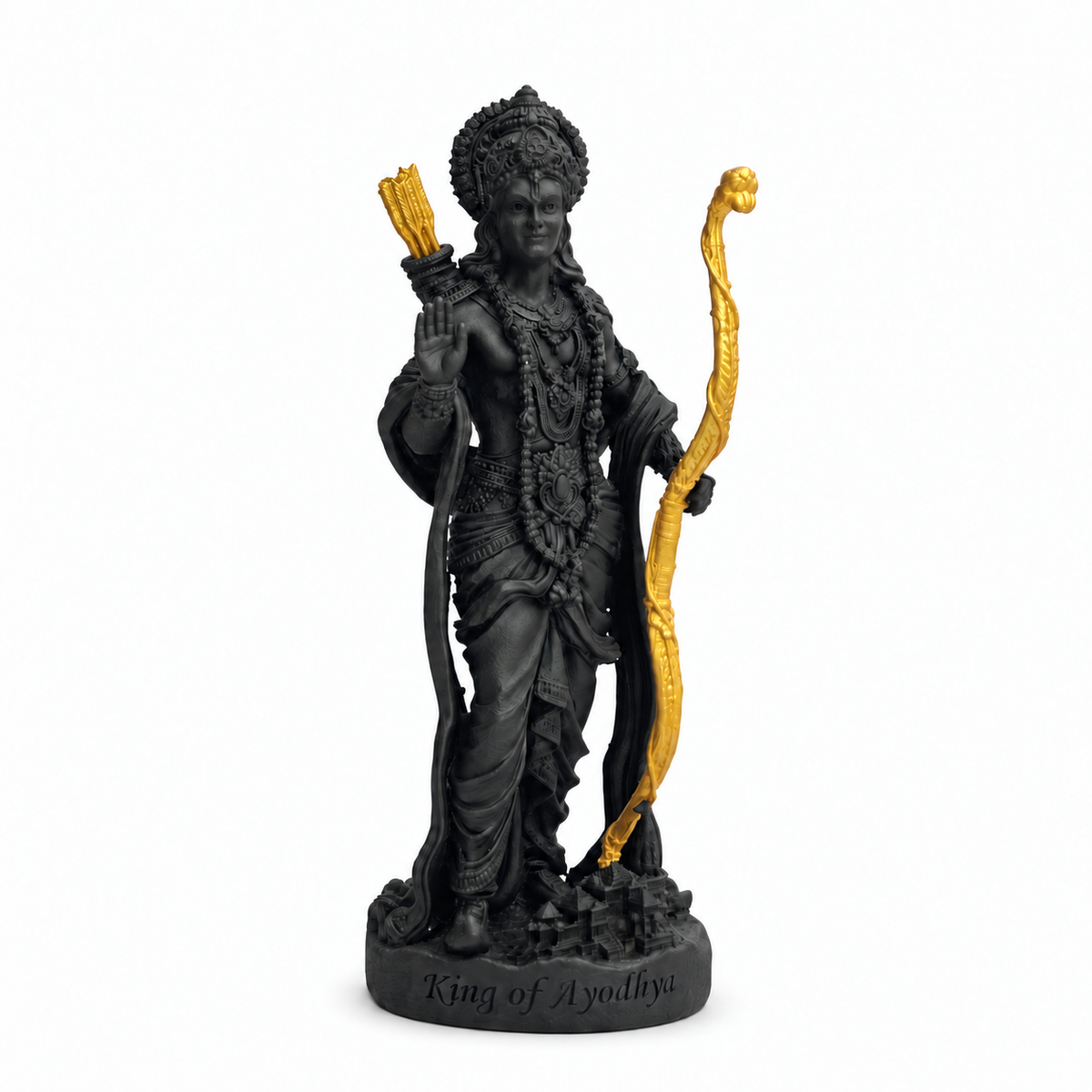 Ram Lalla Idol with Bow – Antique Black 13 cm