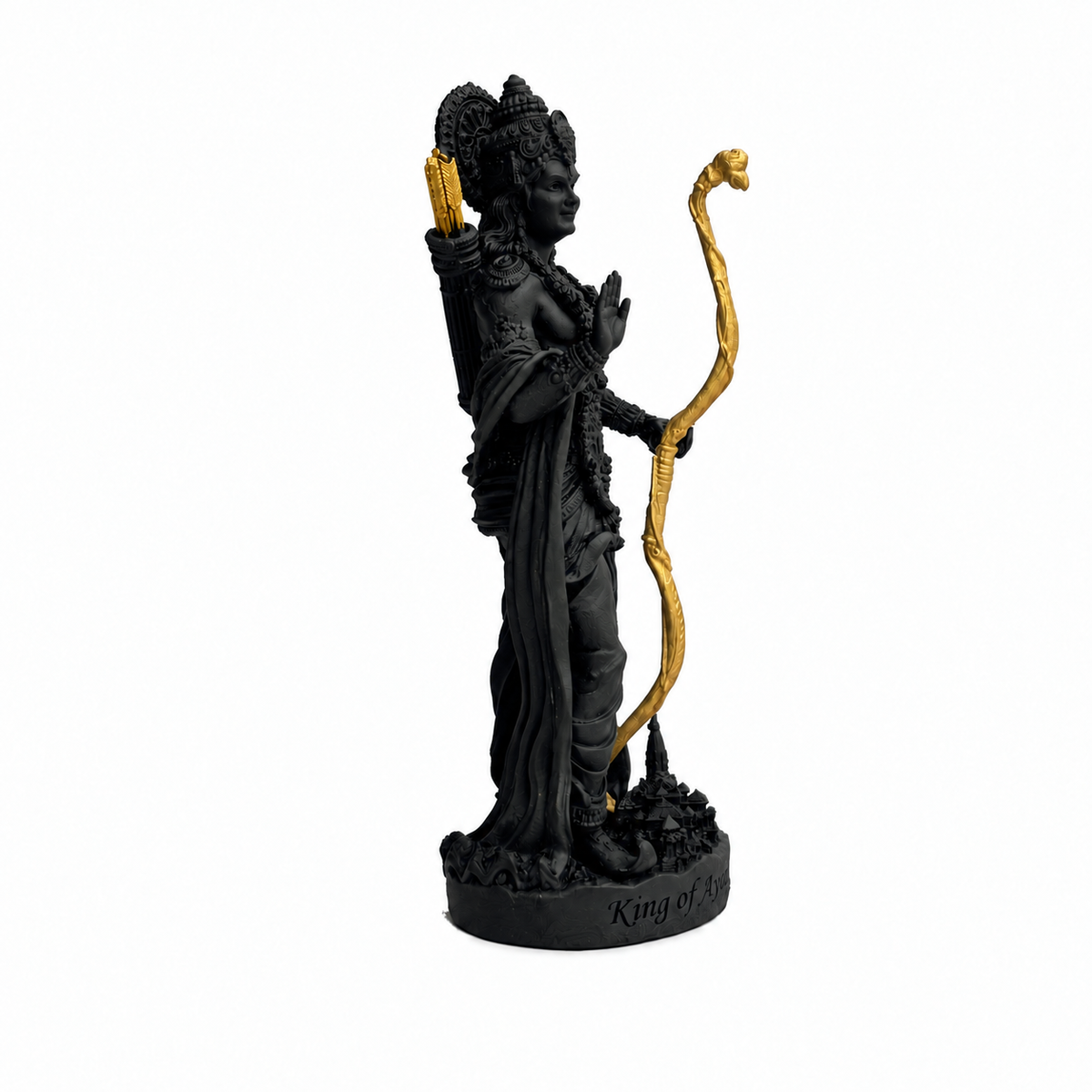 Ram Lalla Idol with Bow – Antique Black 13 cm