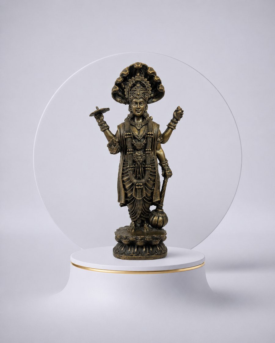 Lord Vishnu Ji with Sheshnag Idol – main product view | Shri Prabhudham