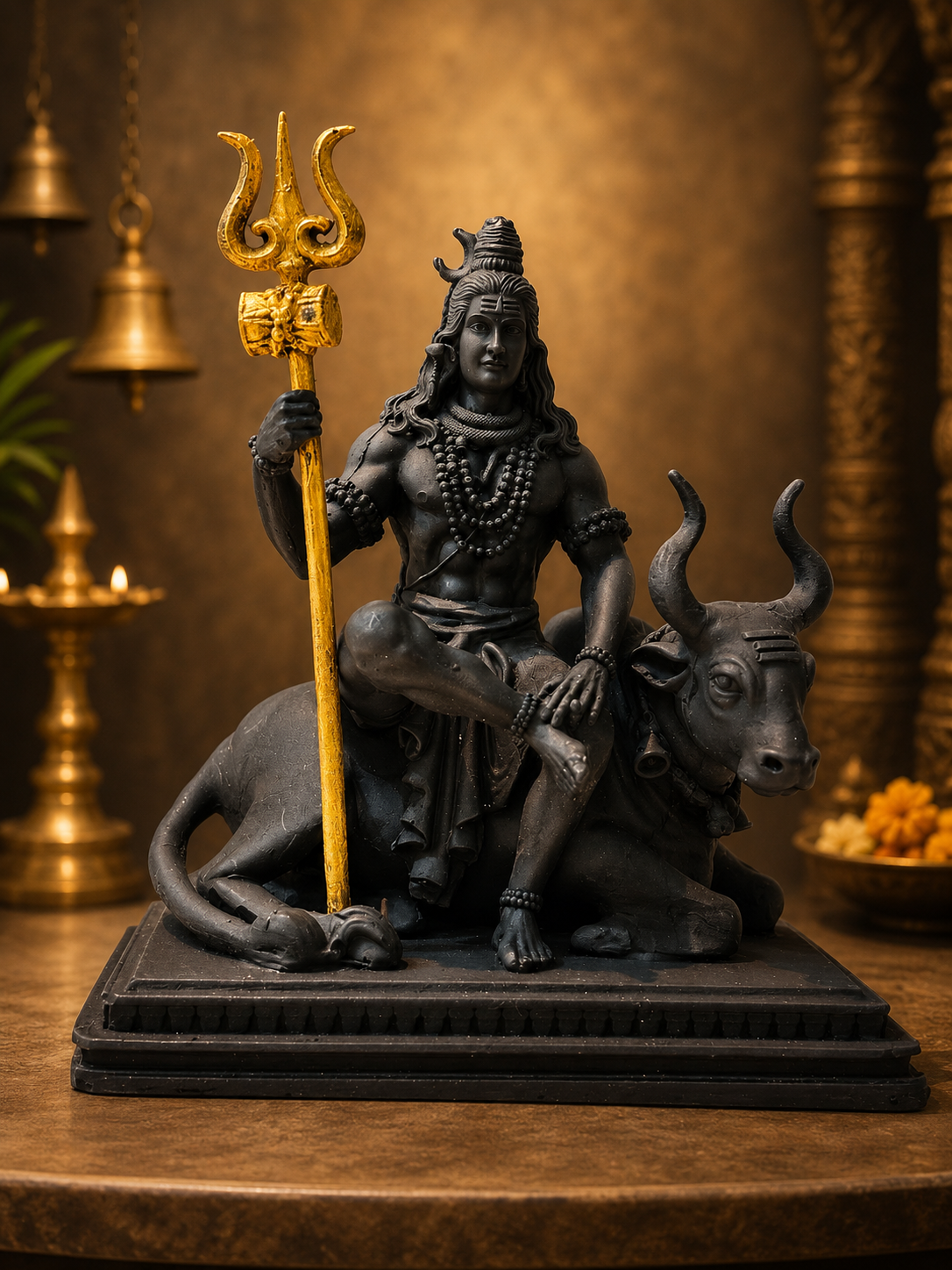 Lord Shiva Ji with Nandi Idol – size and craftsmanship detail | Shri Prabhudham