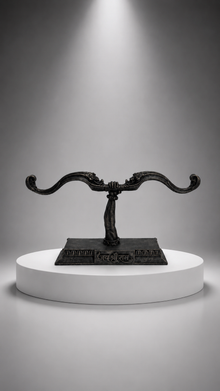 Shri Ram Dhanush Showpiece Antique Black – side detail view | Shri Prabhudham
