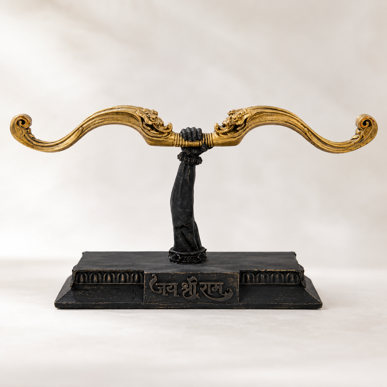 Jai Shri Ram Dhanush Showpiece – Gold Finish Devotional Decor Gift