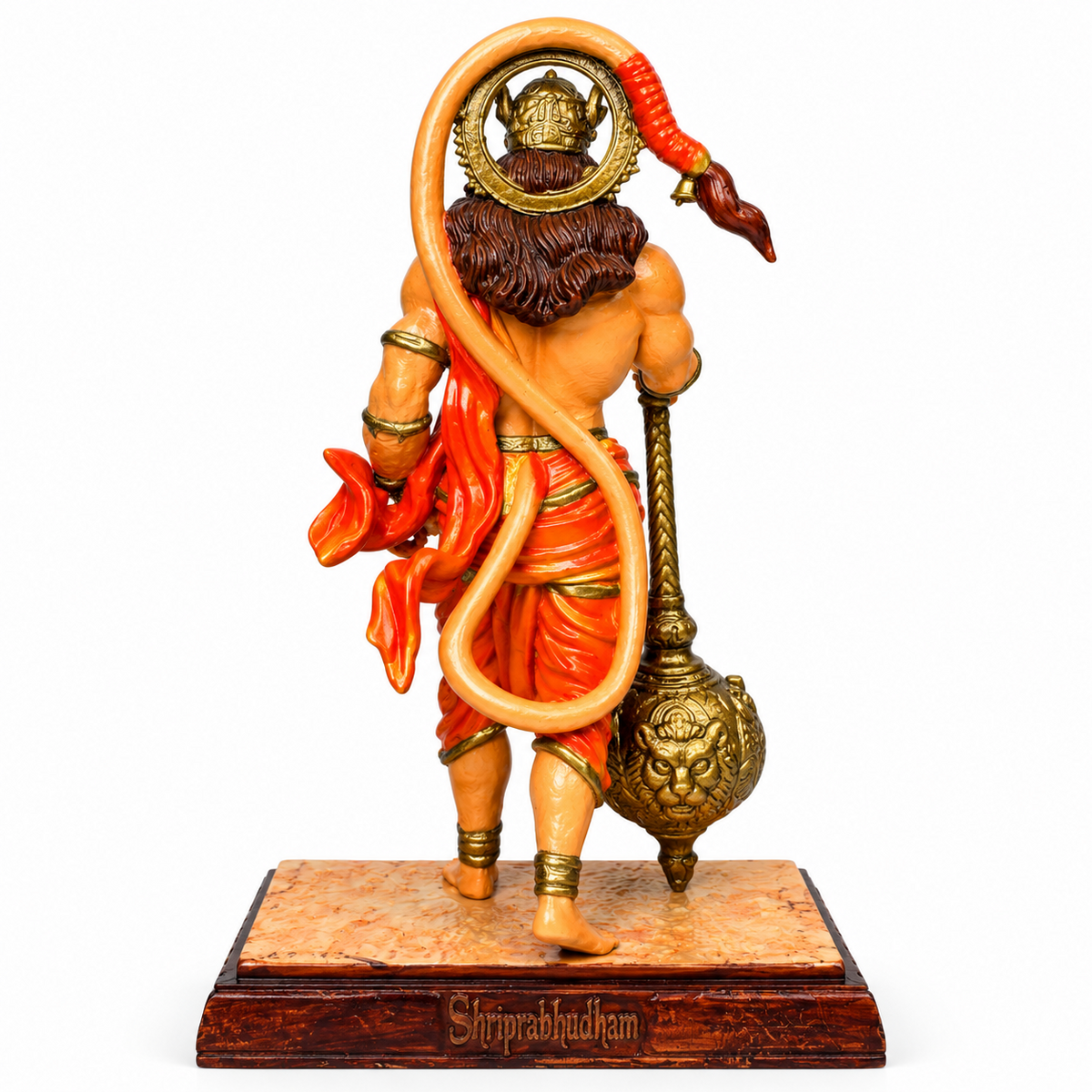 Hanuman Ji multicolour statue back view
