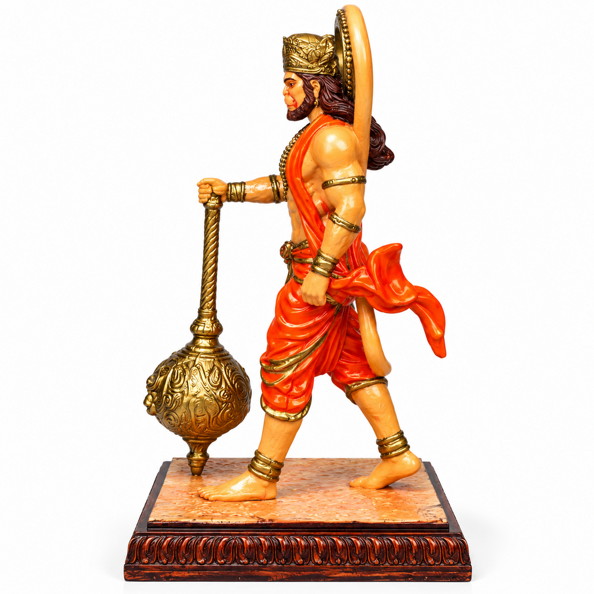 Hanuman Ji multicolour statue left-side view