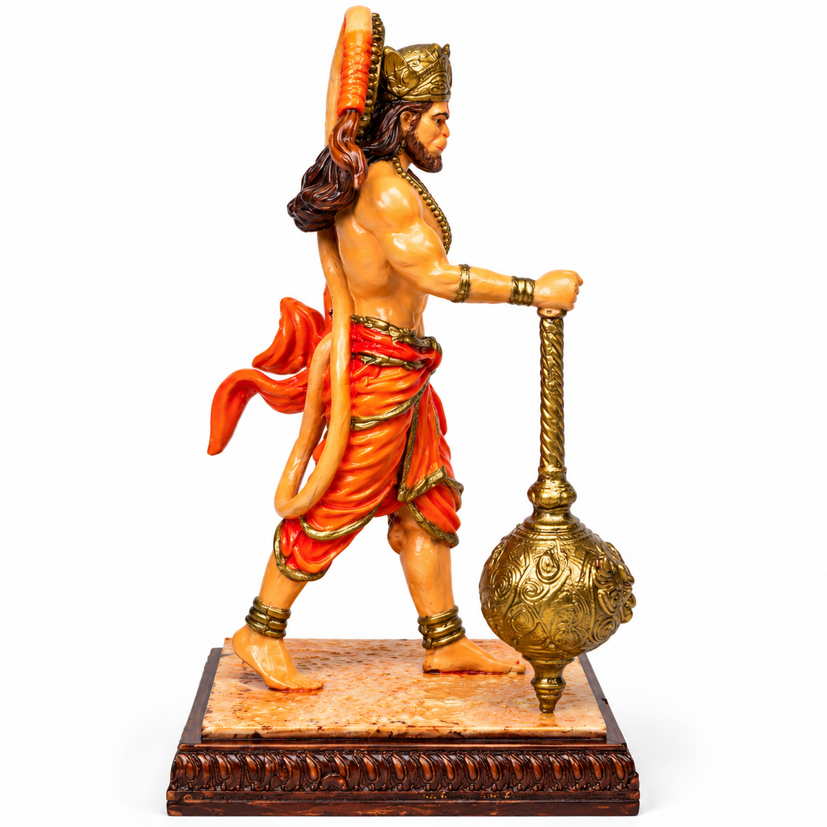 Hanuman Ji multicolour statue right-side view