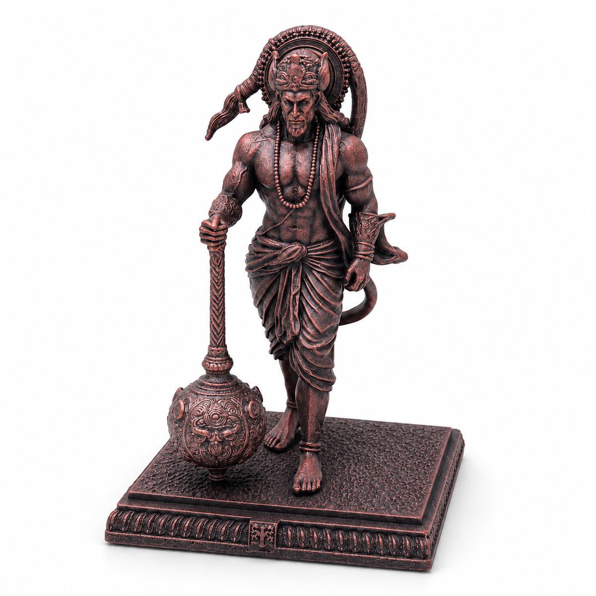 Ram Bhakt Hanuman Ji Idol with Gada – side detail view | Shri Prabhudham