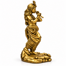 Shri Krishna flute idol bronze colour side-01 view