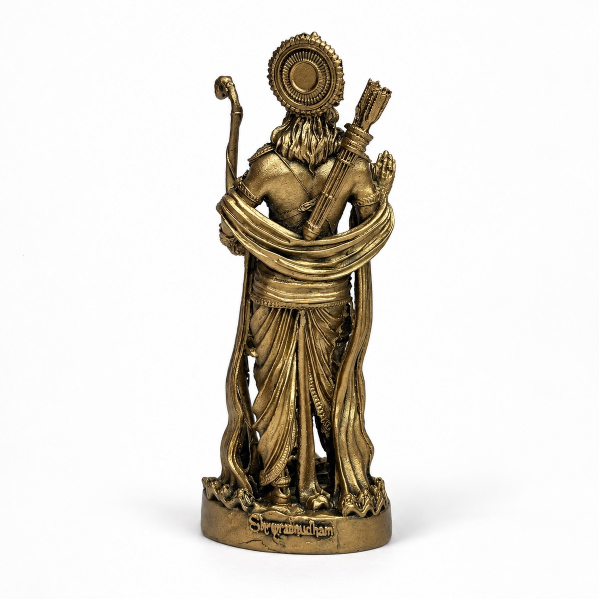 Shri Ram bronze idol rear view