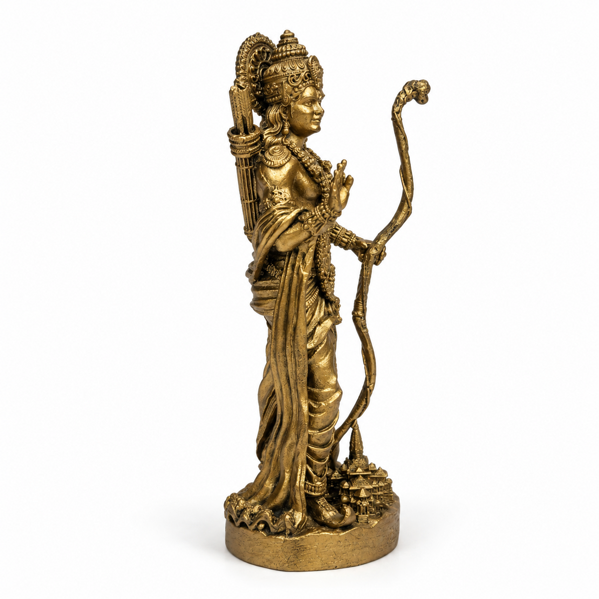 Shri Ram bronze idol opposite side view