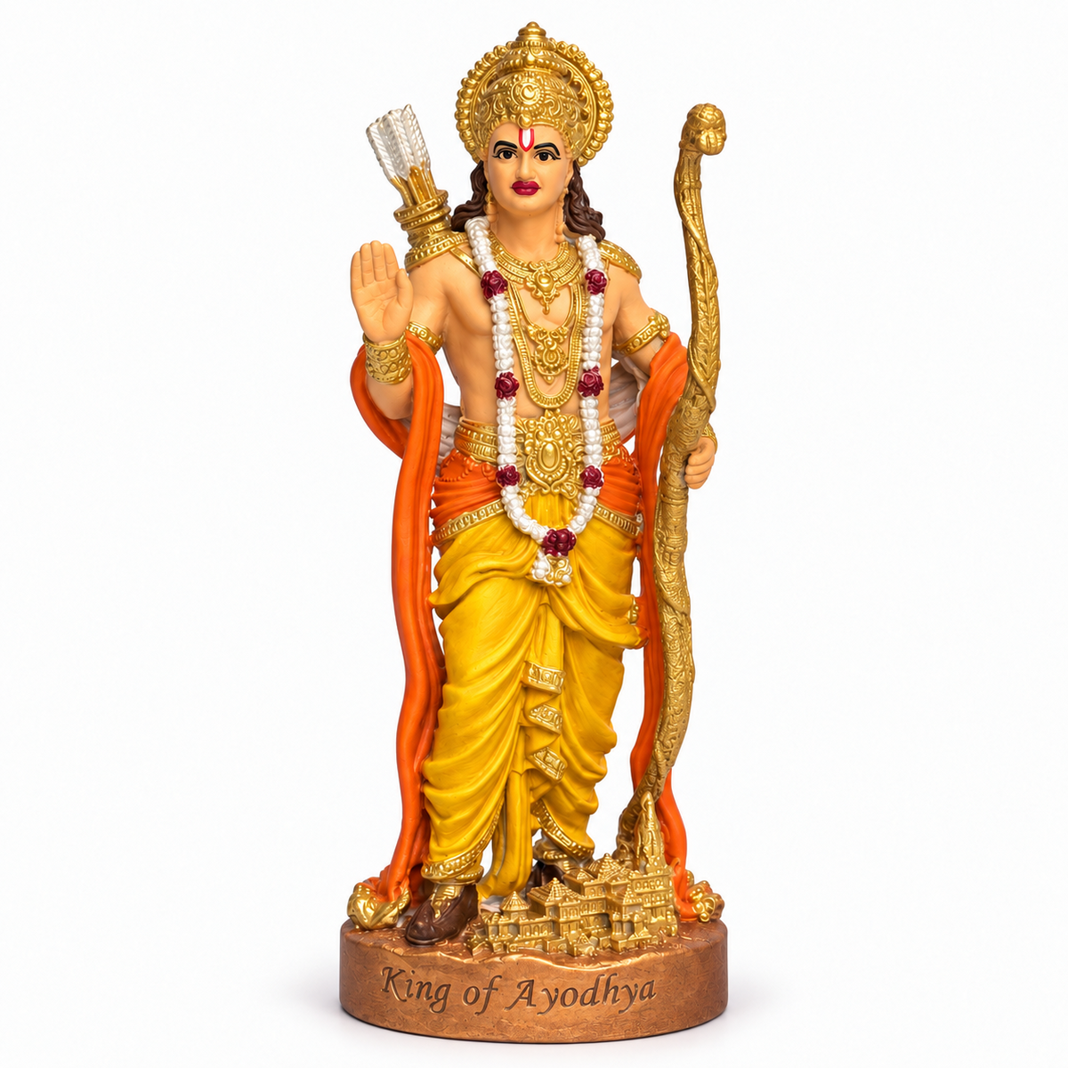Shri Ram King of Ayodhya multicolour idol front view