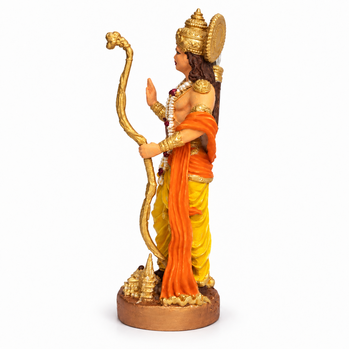 Shri Ram King of Ayodhya multicolour idol side-left view