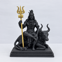 Shiv Ji with Nandi golden trishul front view