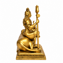 Lord Shiva with Nandi Trishul gold finish side-two view