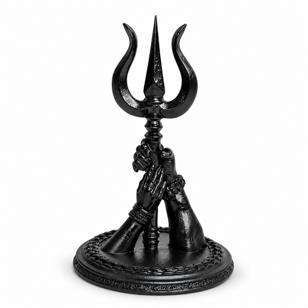 Shiv Parvati Hands with Trishul – Black Finish