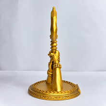 Shiv Parvati hands holding Trishul gold finish side-two view